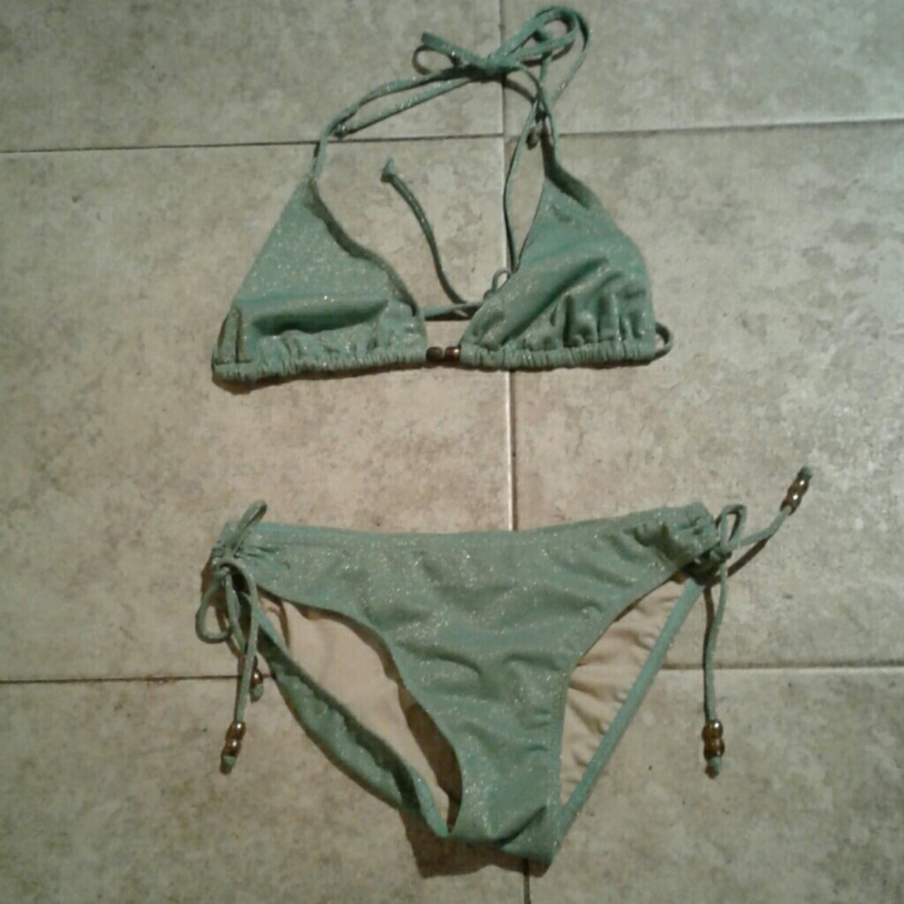 Sexy Adjustable Glitter Swimsuit M